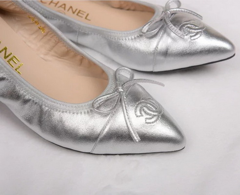 CHANEL Shallow mouth flat shoes Women--053